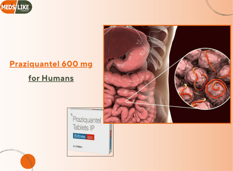 Praziquantel 600 mg for Humans